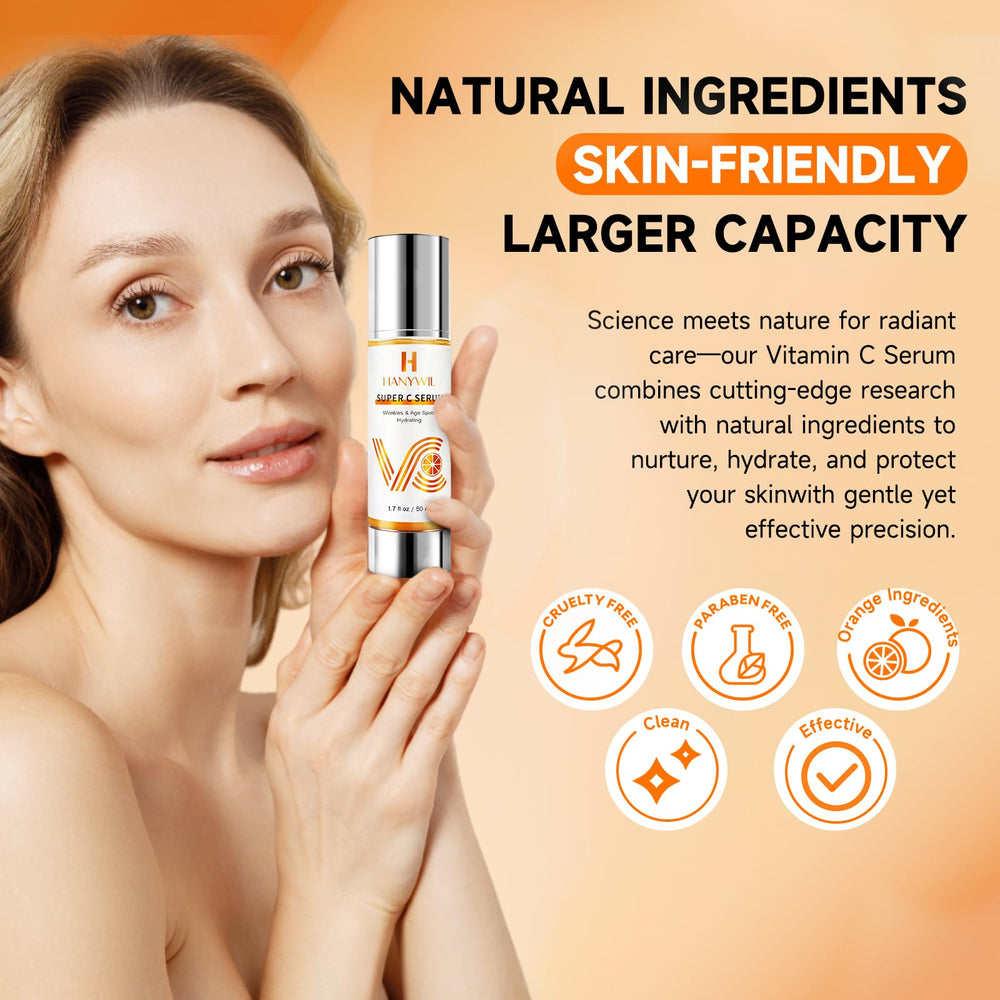 HANYWIL serum packaging with vacuum pump preserving freshness.