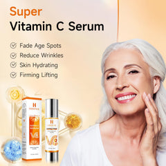 HANYWIL vitamin C serum application drops showing quick morning use.