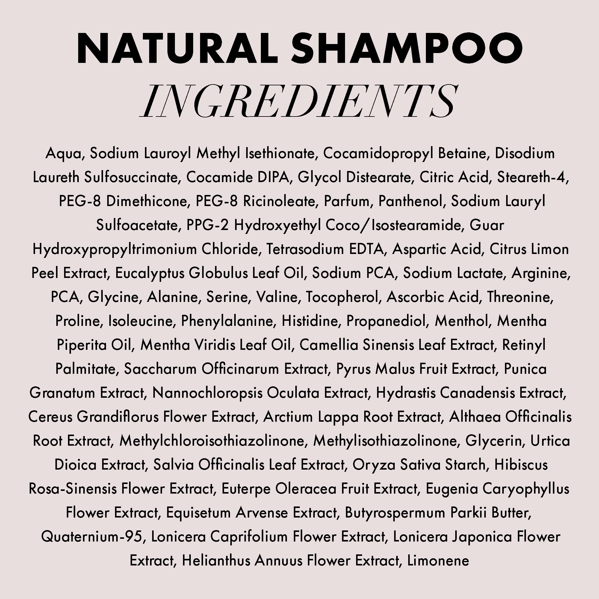 Premium natural shampoo shown for post-workout shower or daily routine.