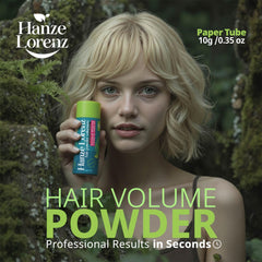 Hanze Lorenz Hair Texture Powder provides a transparent matte finish for all colors.