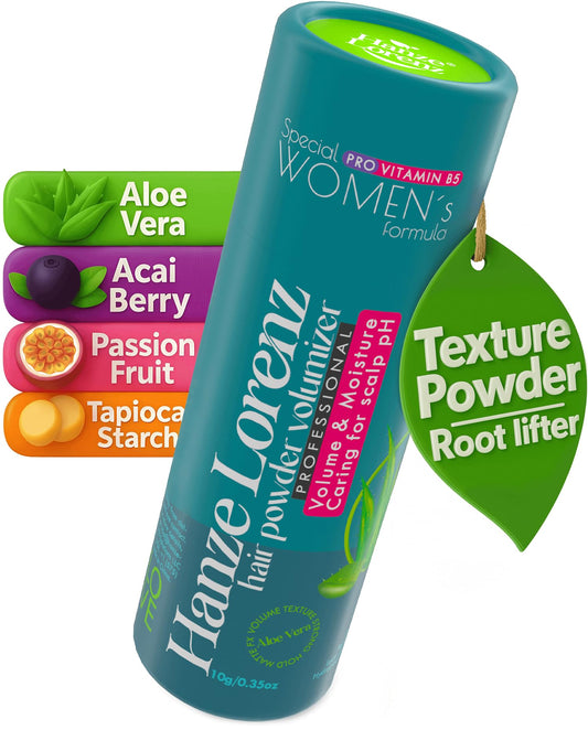 Hanze Lorenz Hair Texture Powder lifts roots with a weightless matte finish.