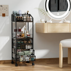 HapiRm makeup organizer with four drawers stores sunglasses, creams, and palettes neatly
