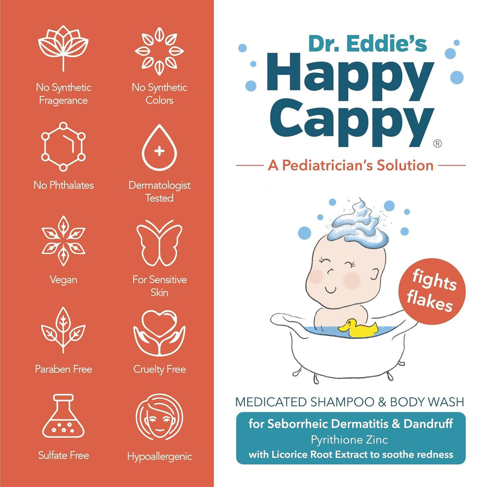 Happy Cappy fragrance-free wash supports safe use on face and body.