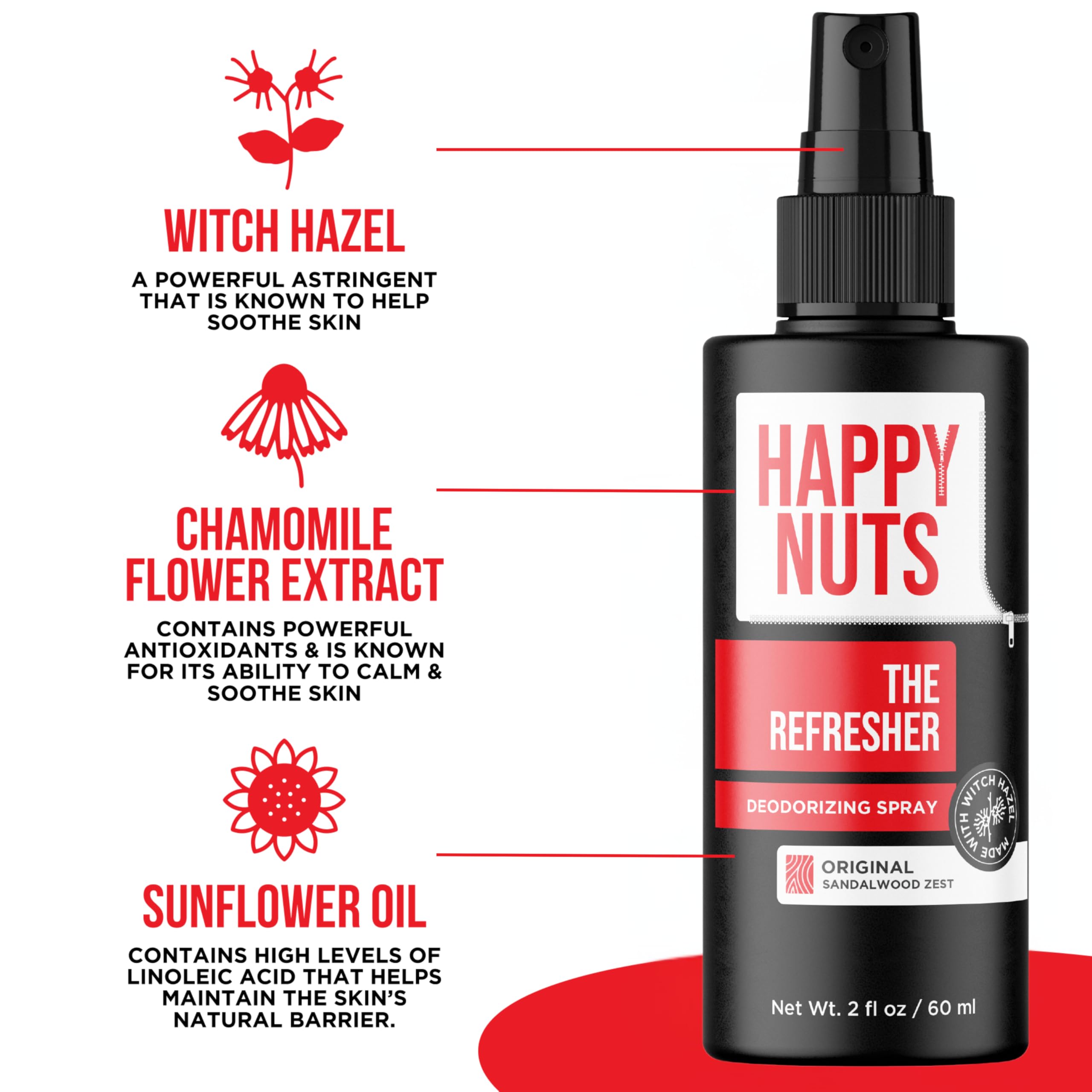 Happy Nuts The Refresher travel-size bottle for travel and gym