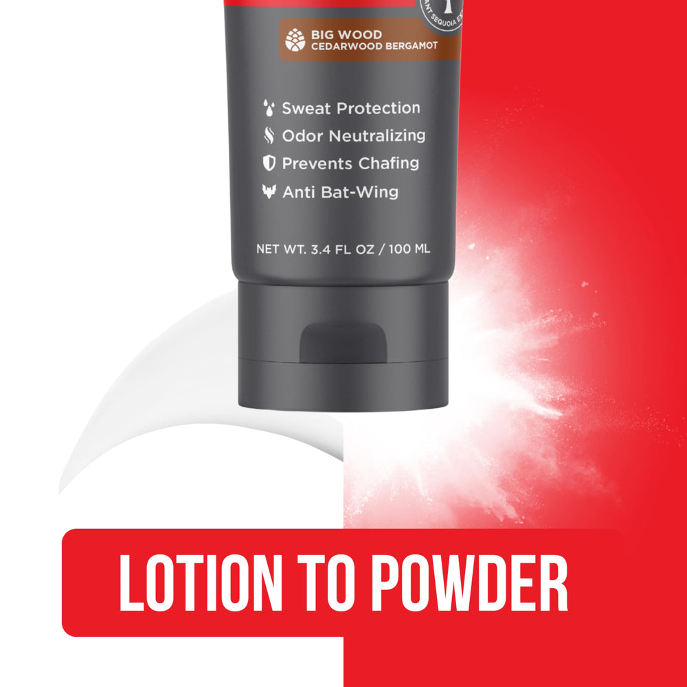 Absorbing powder layer in Happy Nuts deodorant reducing moisture