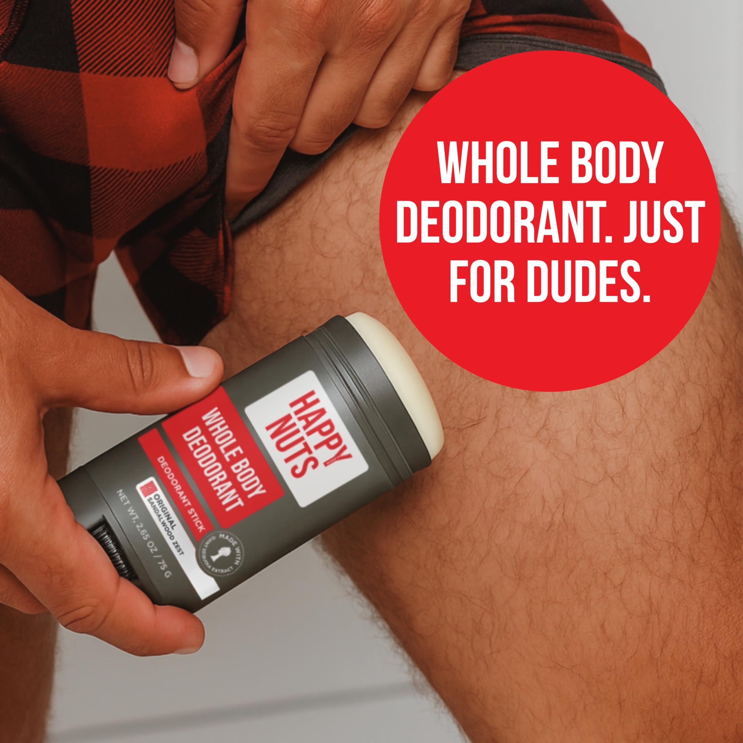 HAPPY NUTS Odor Protection technology closeup emphasizing powerful odor neutralization.