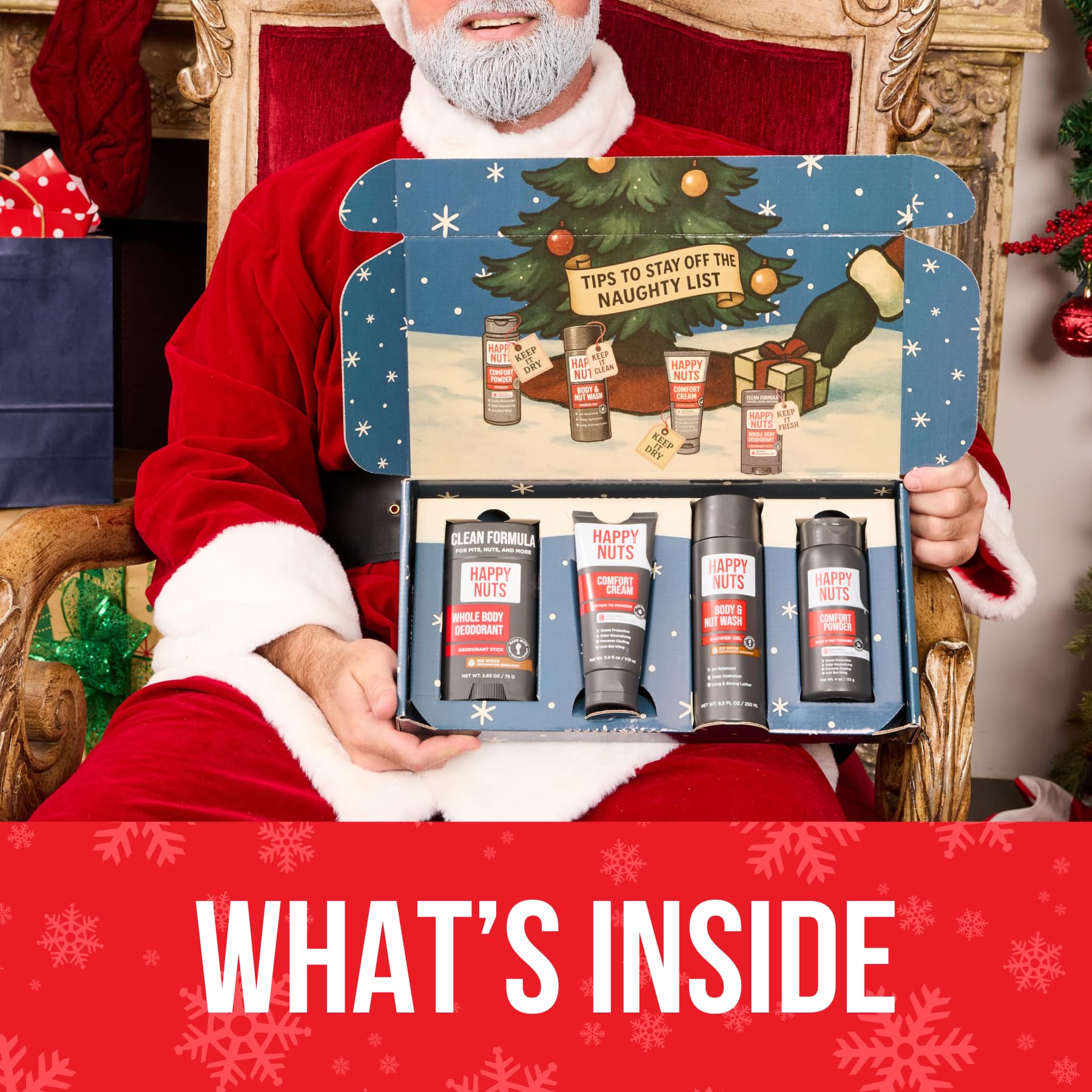 Happy Nuts Whole Body Deodorant Stick provides all-over freshness.