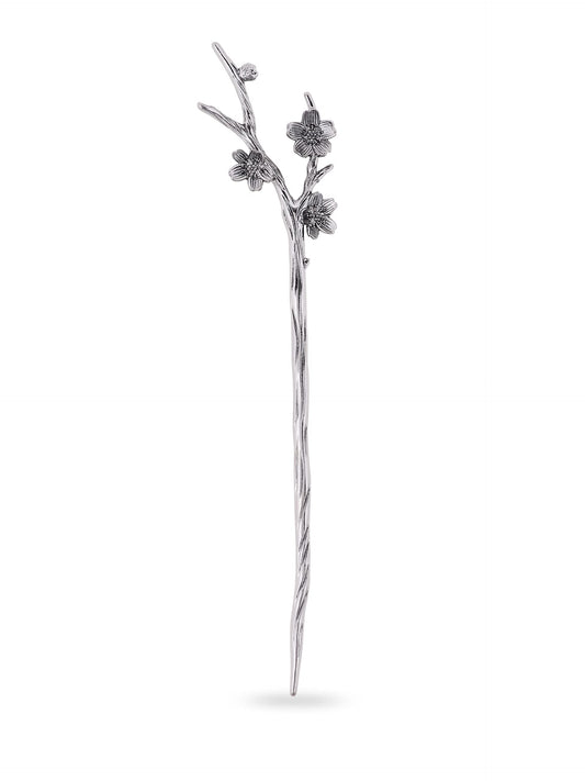 HAQUIL Black Plum Hairpin Stick with bold plum motif for secure updos.