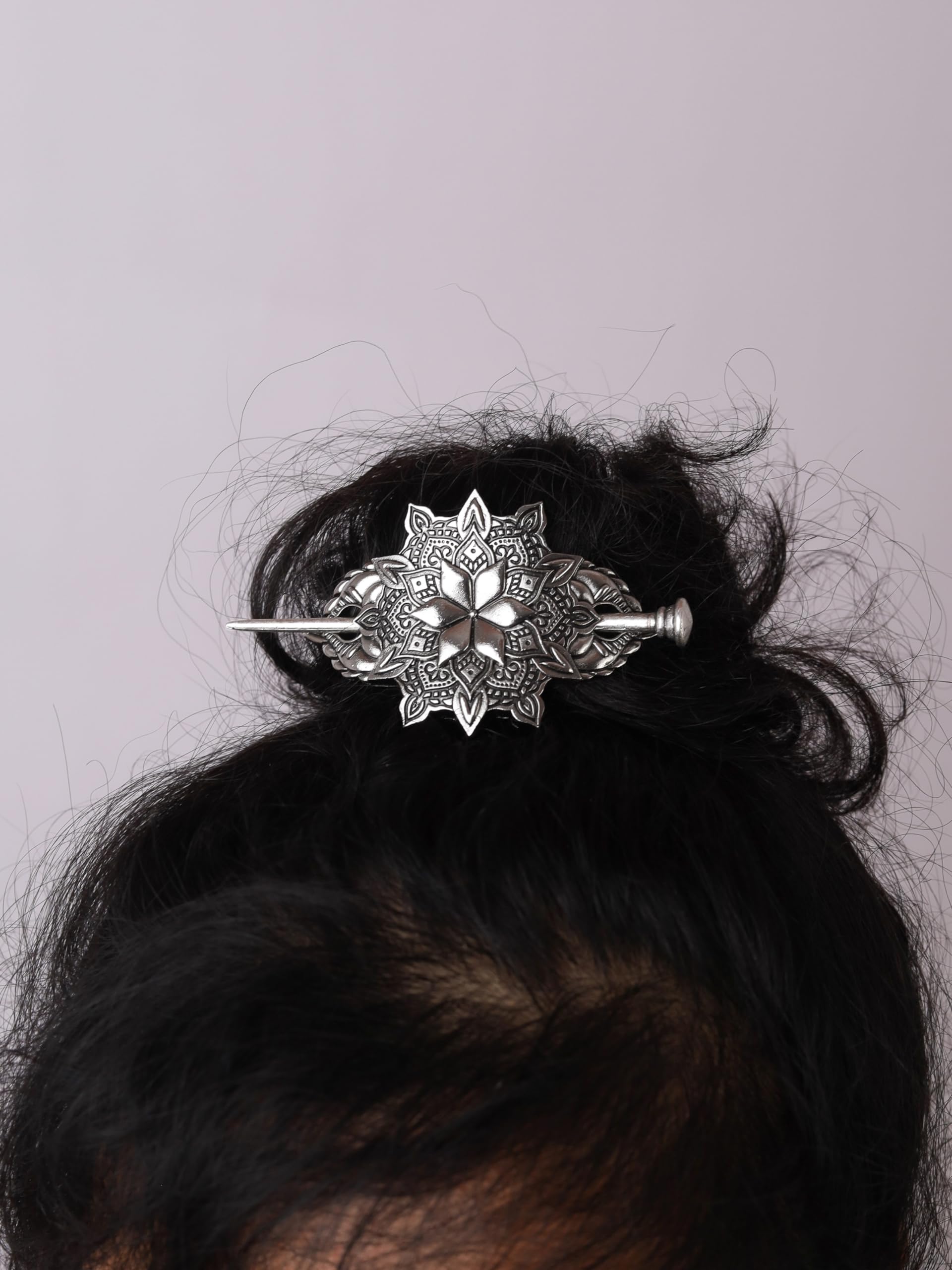 HAQUIL crescent moon motif on hairpin adds unique flair to updos