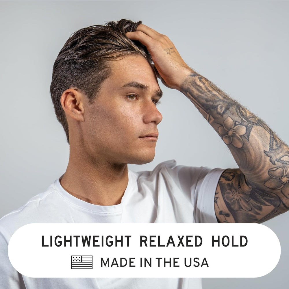 Hardworking Gentlemen Hair Paste packaging front highlights compact 2 oz tin.