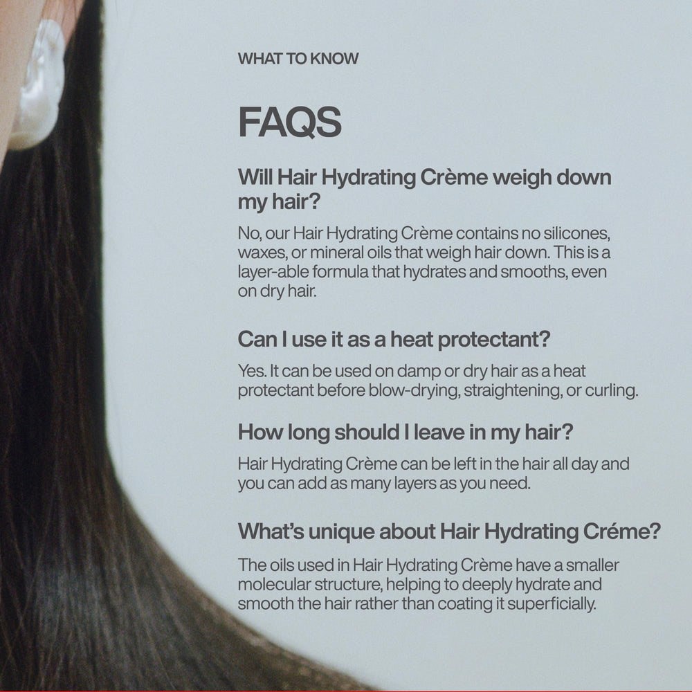 Harklinikken Hair Hydrating Creme heat-protectant usage during styling.