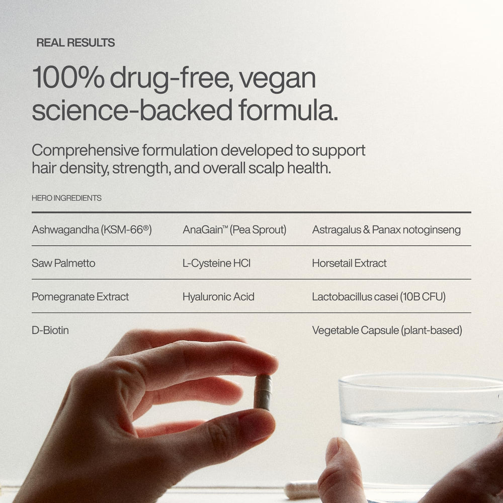 Harklinikken bottle pouring capsules for easy dosage during routine.