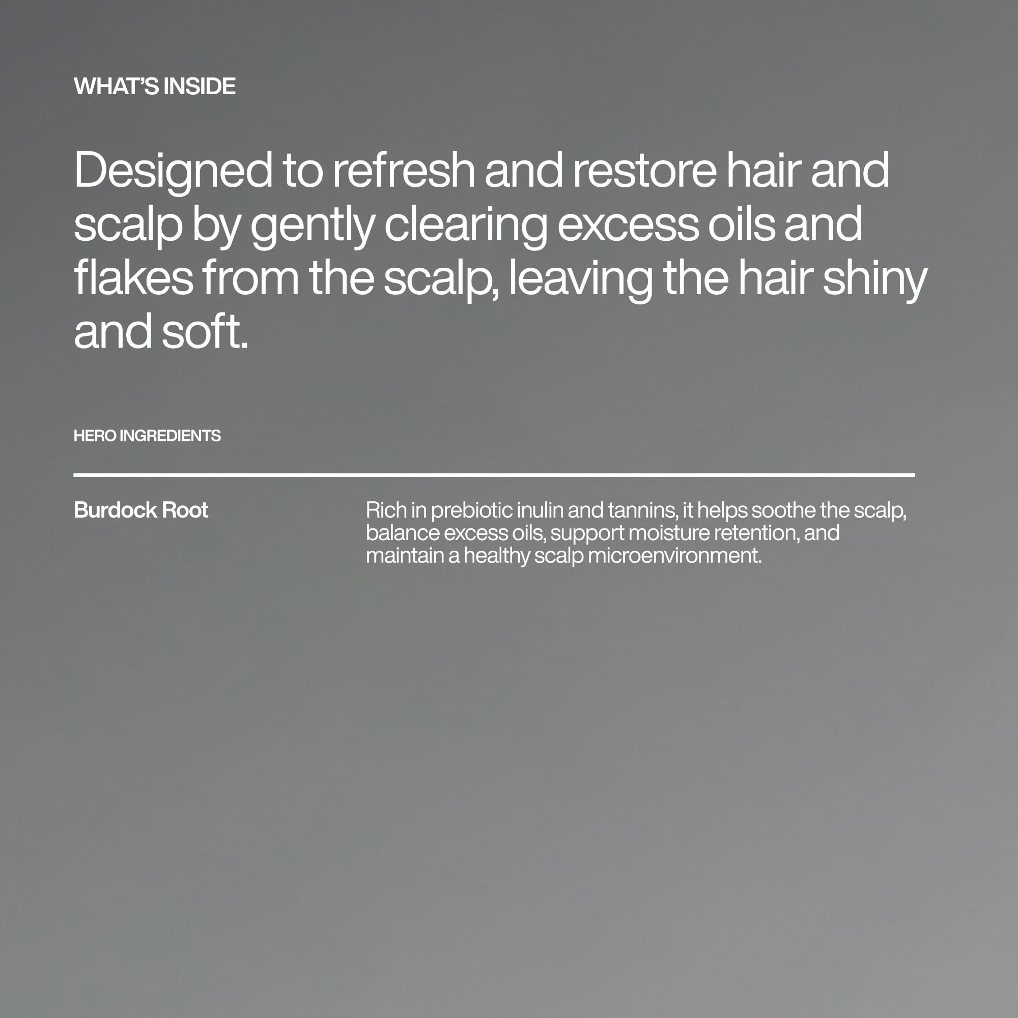 Harklinikken Stabilizing Scalp Shampoo ingredients panel conveys a gentle, perfume-free formula.
