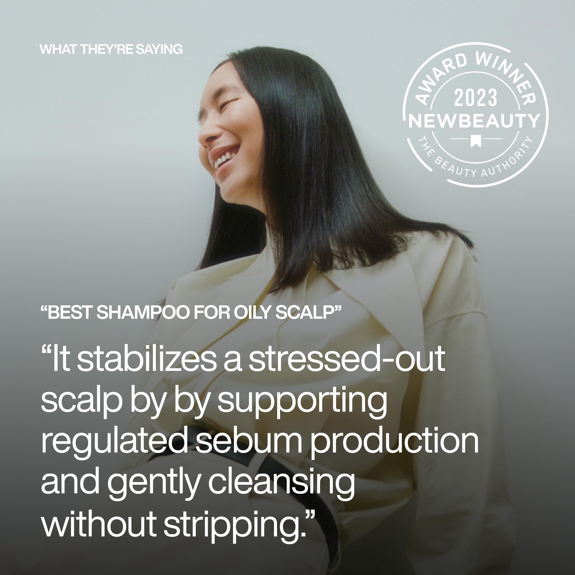 Harklinikken Stabilizing Scalp Shampoo lather demonstrates cleansing action balancing scalp oil.