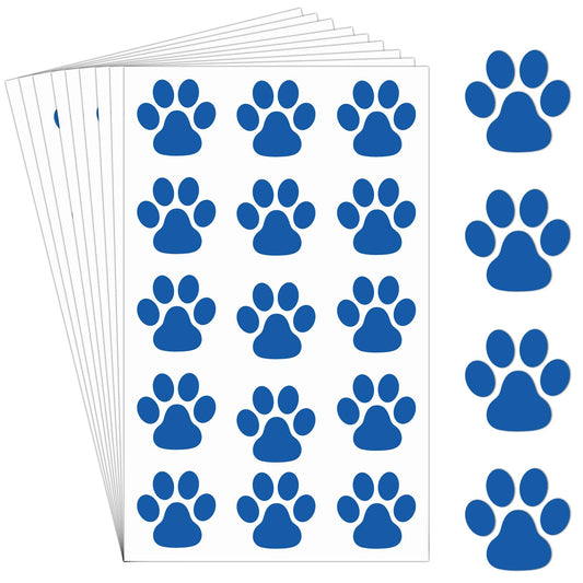 Harloon blue paw print tattoo sheets for vibrant party accessories.