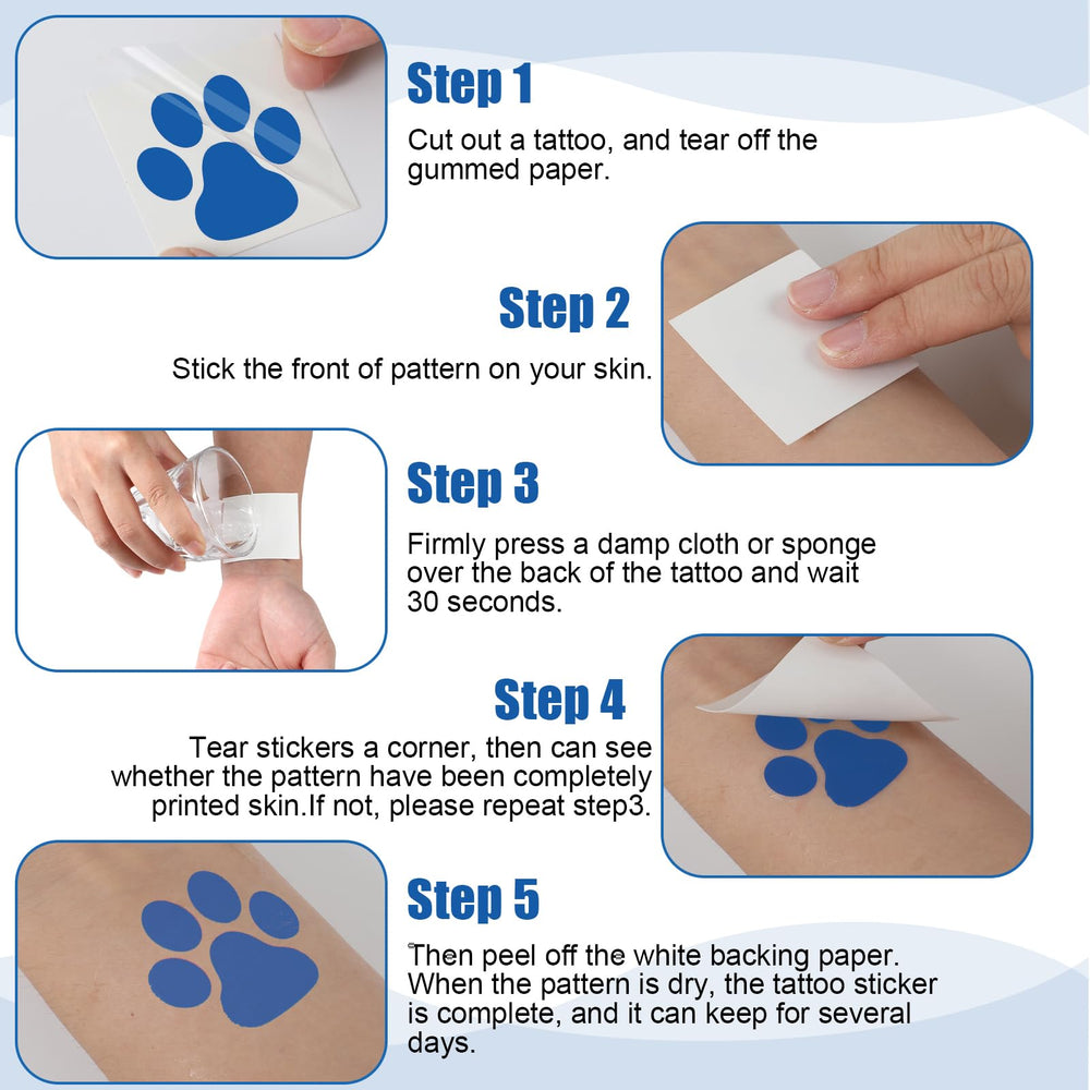 Harloon easy-apply paw tattoo for quick body art at events.