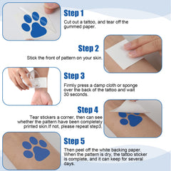 Harloon easy-apply paw tattoo for quick body art at events.