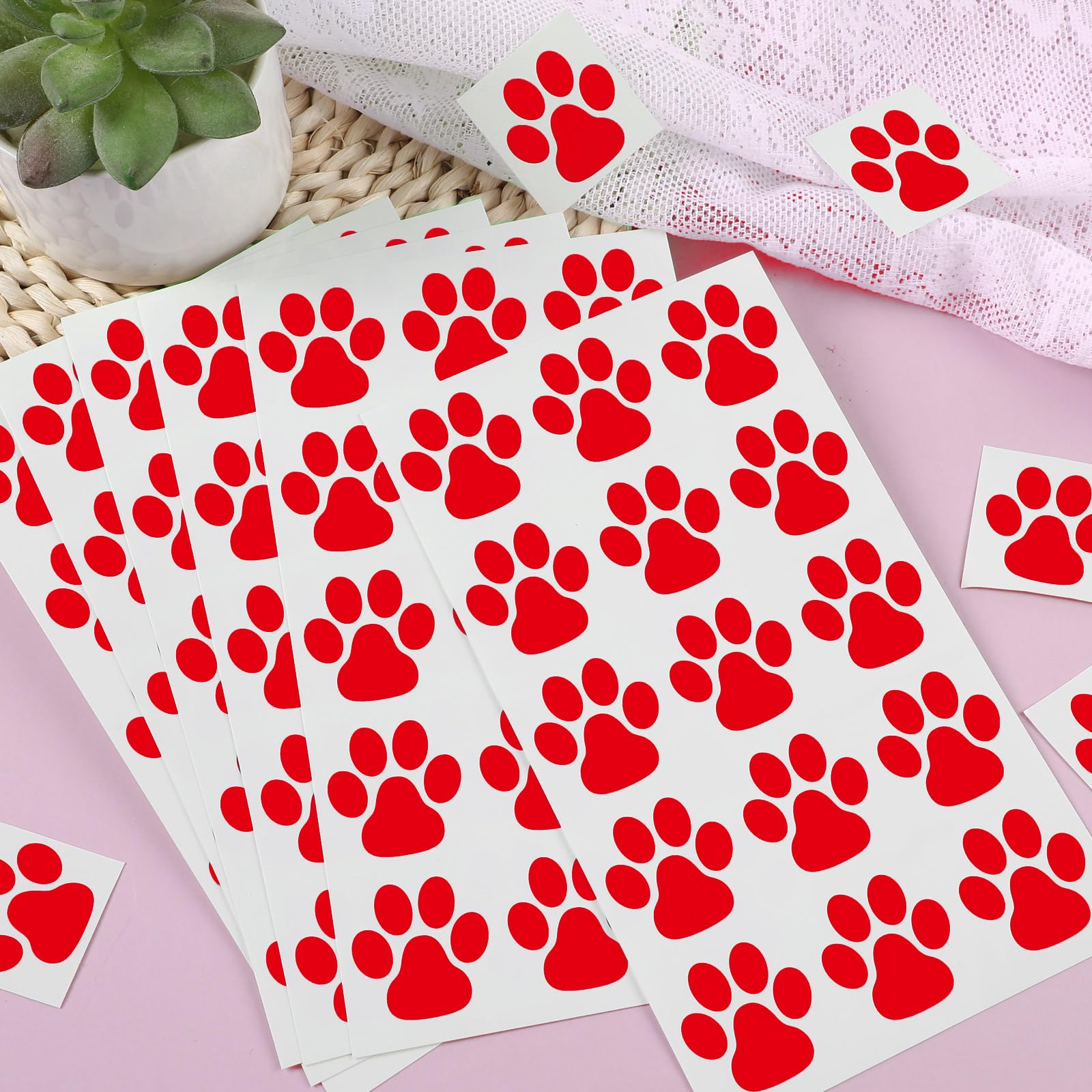 Harloon paw print designs are sized for small face and skin areas.