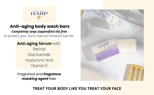 HARP fragrance-free bar ideal for sensitive skin cleansing