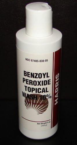 Harris Pharmaceuticals benzoyl peroxide 10% acne wash foam lather on skin illustrating cleansing action