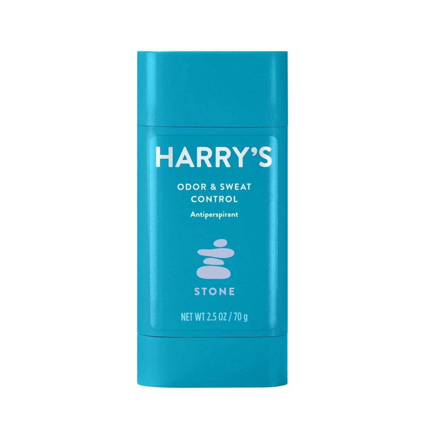 Harry's Antiperspirant Stone front view, compact 2.5oz for on-the-go freshness.