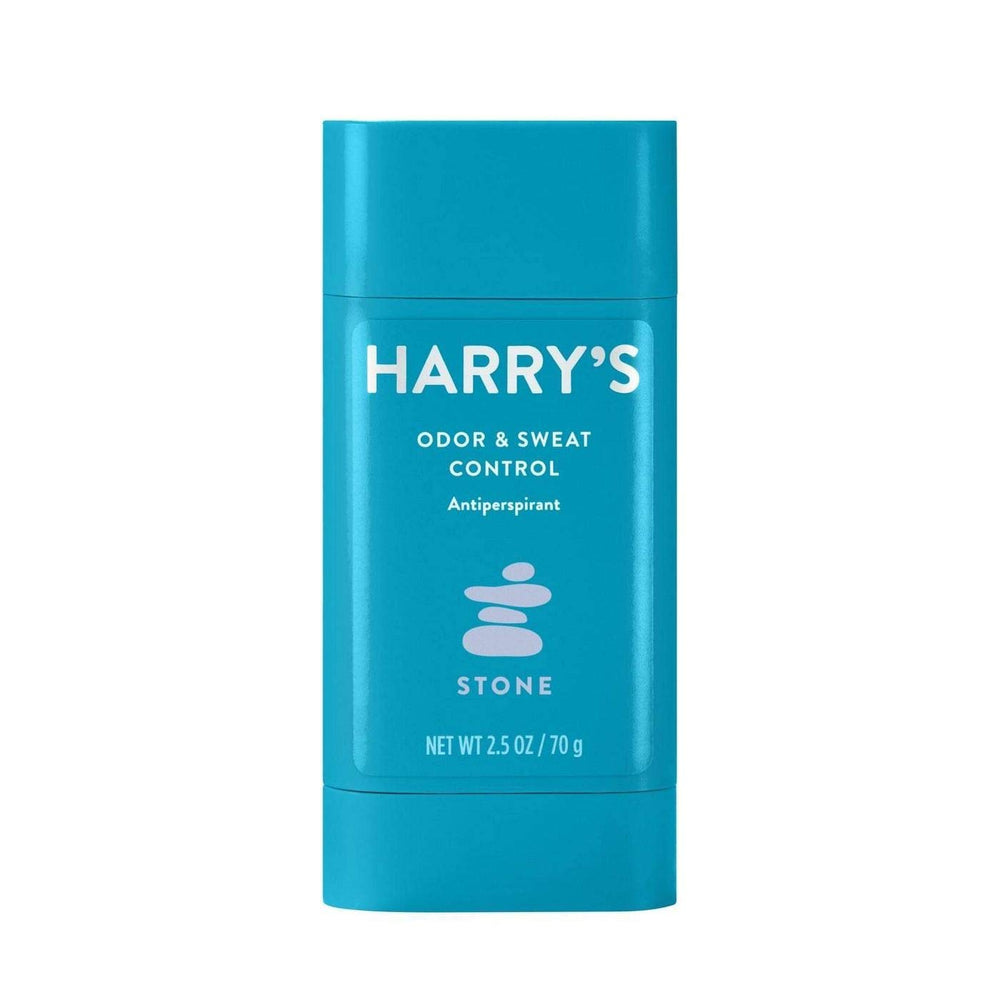 Harry's Antiperspirant Stone front view, compact 2.5oz for on-the-go freshness.