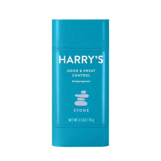 Harry's Antiperspirant Stone front view, compact 2.5oz for on-the-go freshness.
