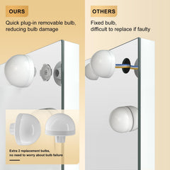 Hasipu vanity mirror offering 3 color lighting modes for day-to-night makeup.