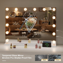 Hasipu tempered glass with 0.2mm shatterproof film for safe reflections.