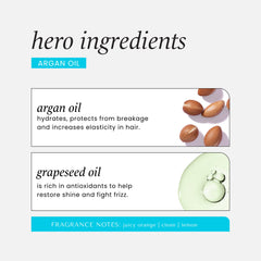 HASK Argan Repairing Hair Oil applied to dry hair for shine