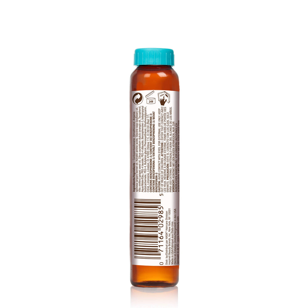 HASK color-safe formula preserves color while nourishing hair.