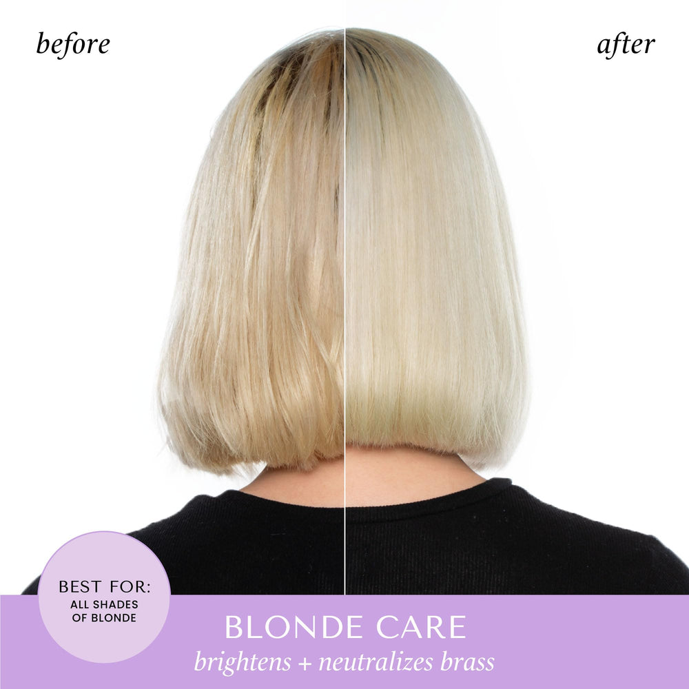 HASK Blonde Care duo packaging shown as a coordinated haircare pair