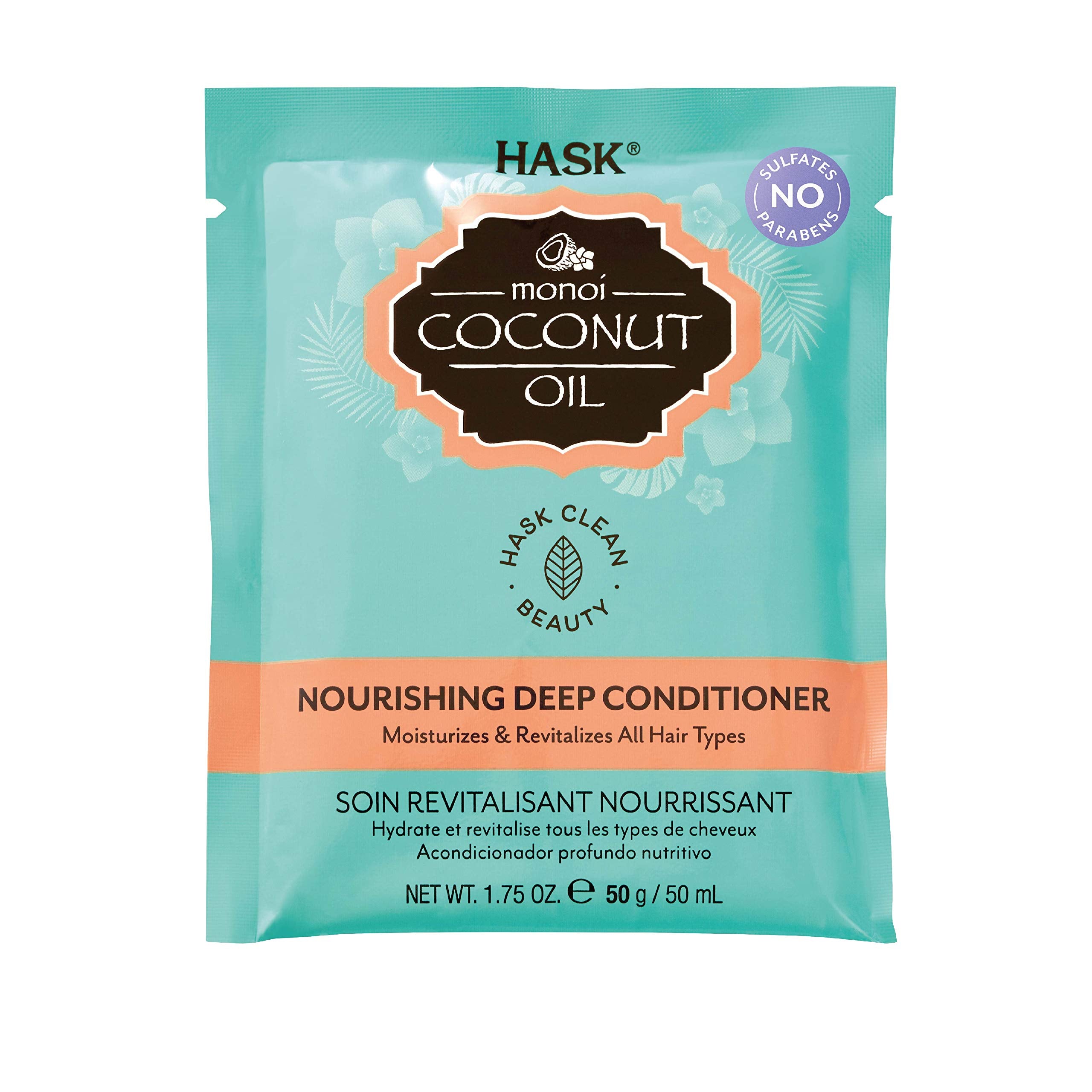 HASK Coconut Nourishing Deep Conditioner dispensing bottle for easy application