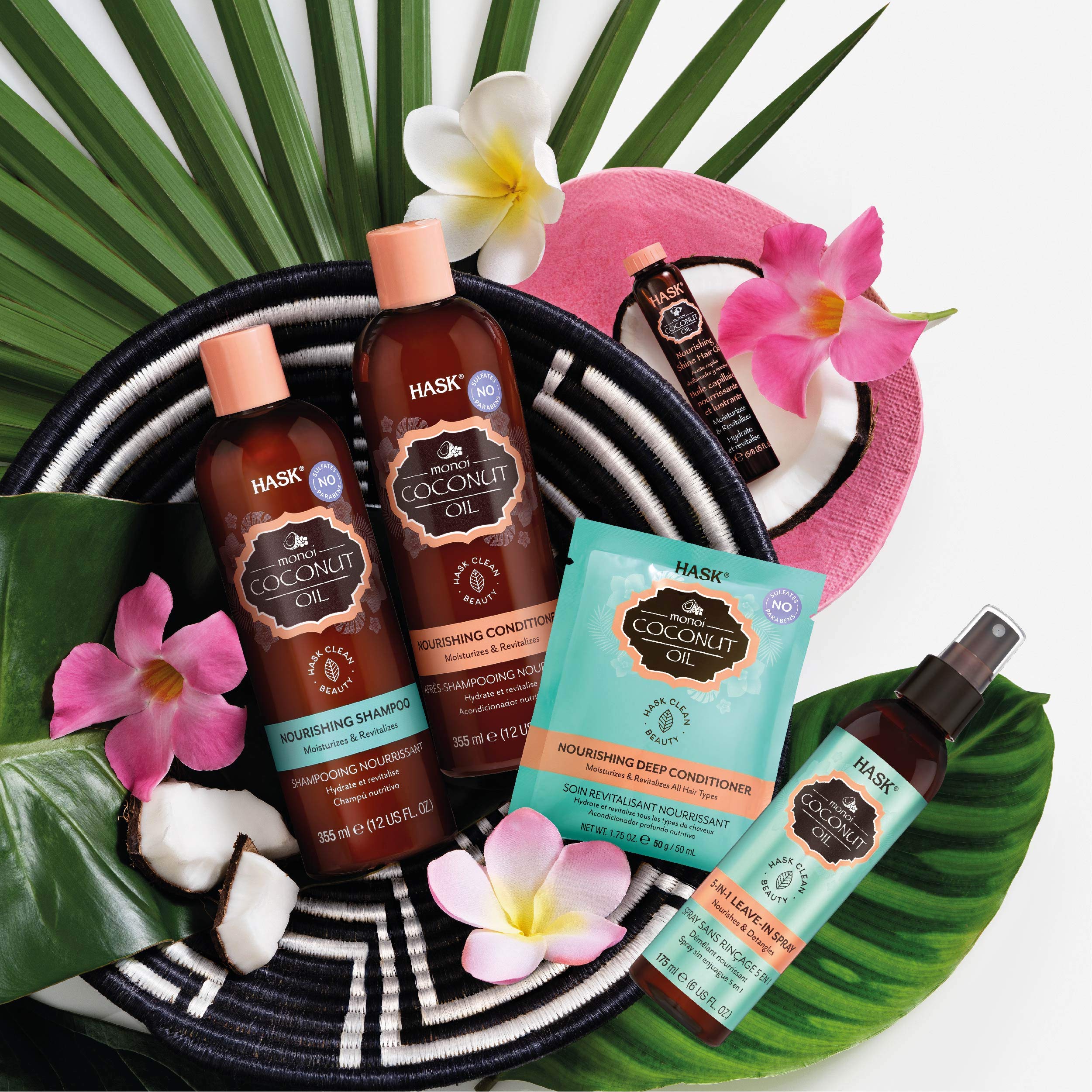 Rinsed hair with subtle shine after using HASK Coconut Nourishing Deep Conditioner