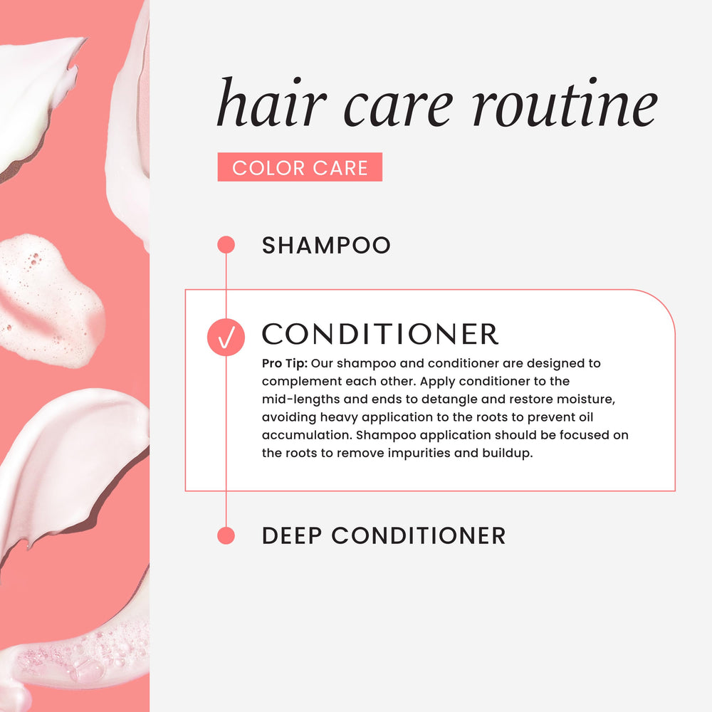 HASK Color Care in-shower view, shampoo and conditioner pairing during a wash