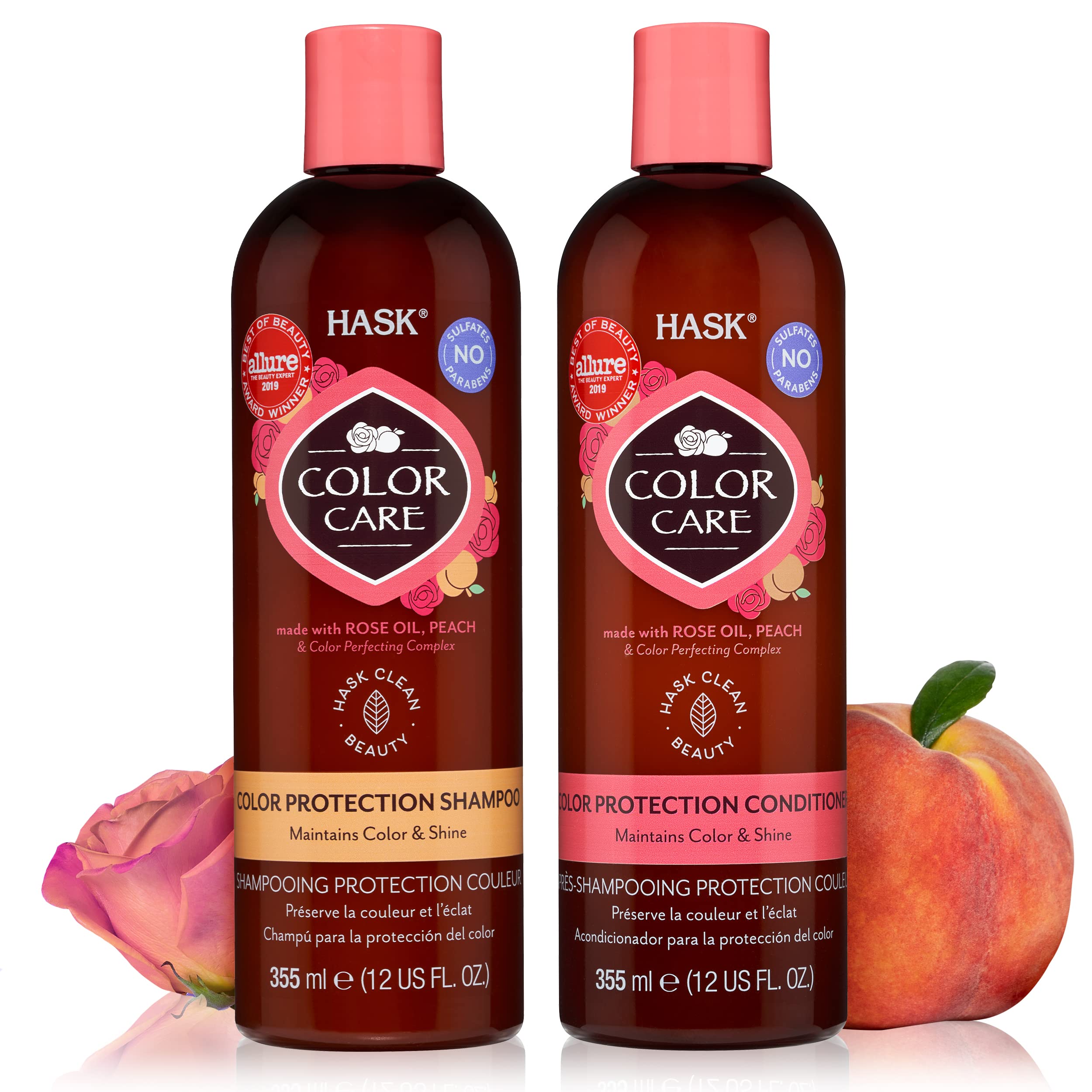 HASK Color Care Shampoo bottle, color-safe cleansing for color-treated hair with sulfate-free formula