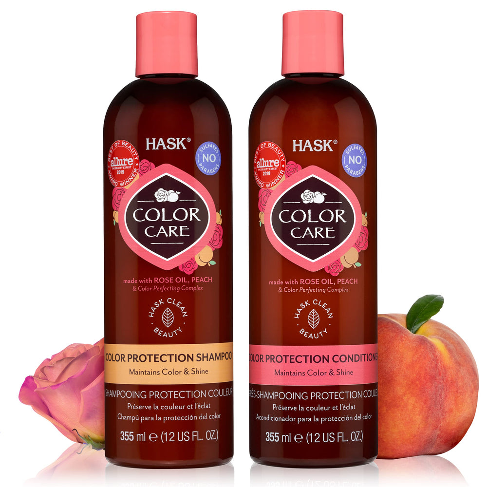 HASK Color Care Shampoo bottle, color-safe cleansing for color-treated hair with sulfate-free formula
