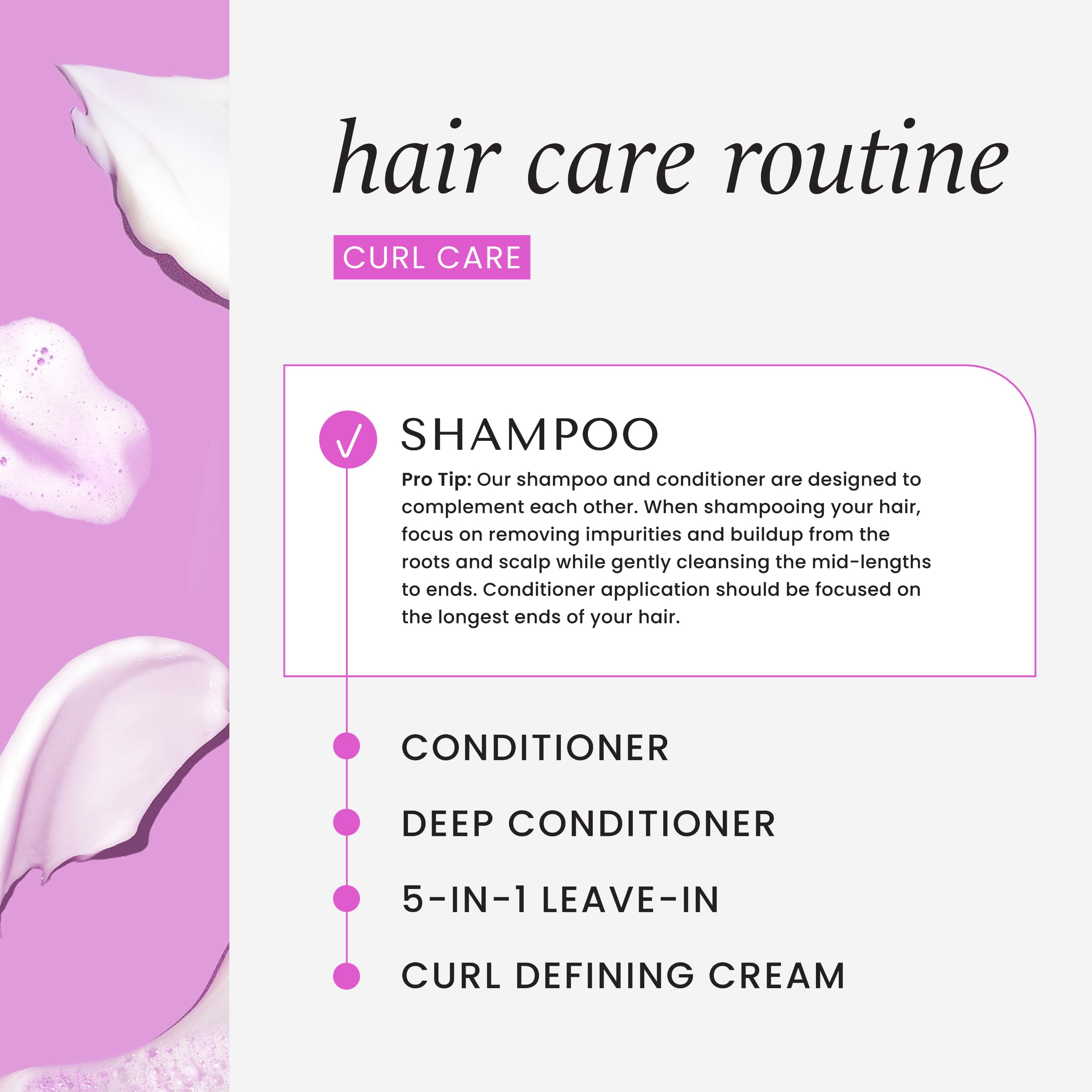 HASK color-safe shampoo visual communicating vibrancy protection for curls.