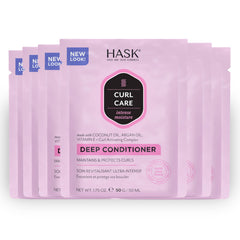 HASK Curl Care Deep Conditioner bottle highlights moisture-boosting formula for defined curls.
