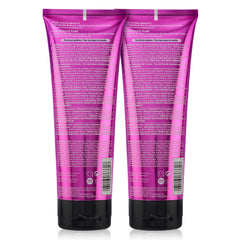 Close-up shows defined, frizz-free curls with HASK cream.