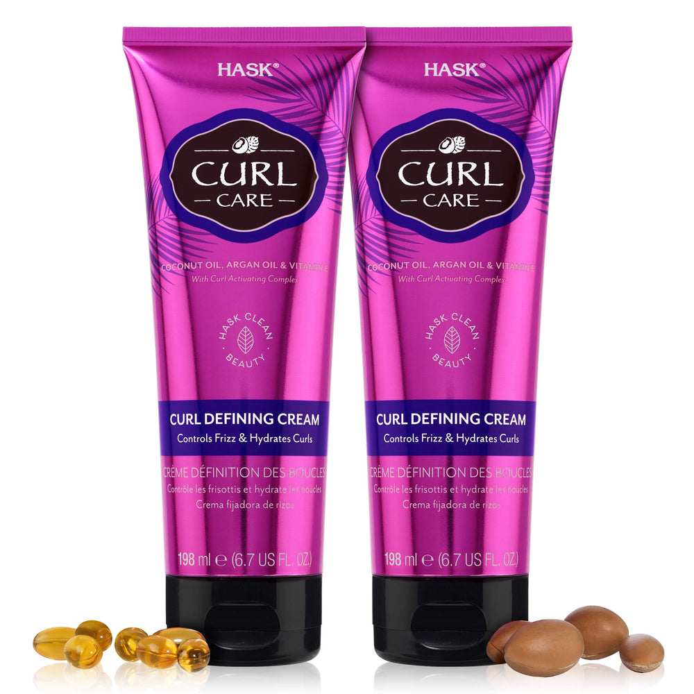 HASK Curl Care bundle packaging highlights vegan, cruelty-free formula.