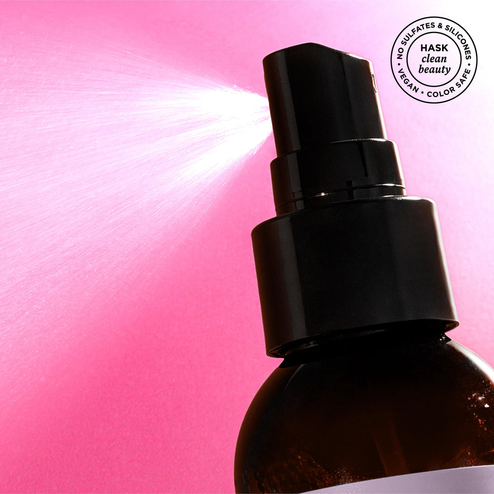 HASK keratin leave-in spray mist on hair for detangling