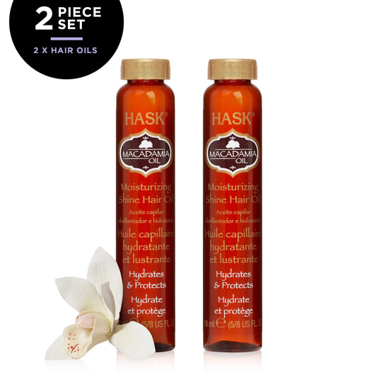 HASK Macadamia Oil vial pour showing easy application