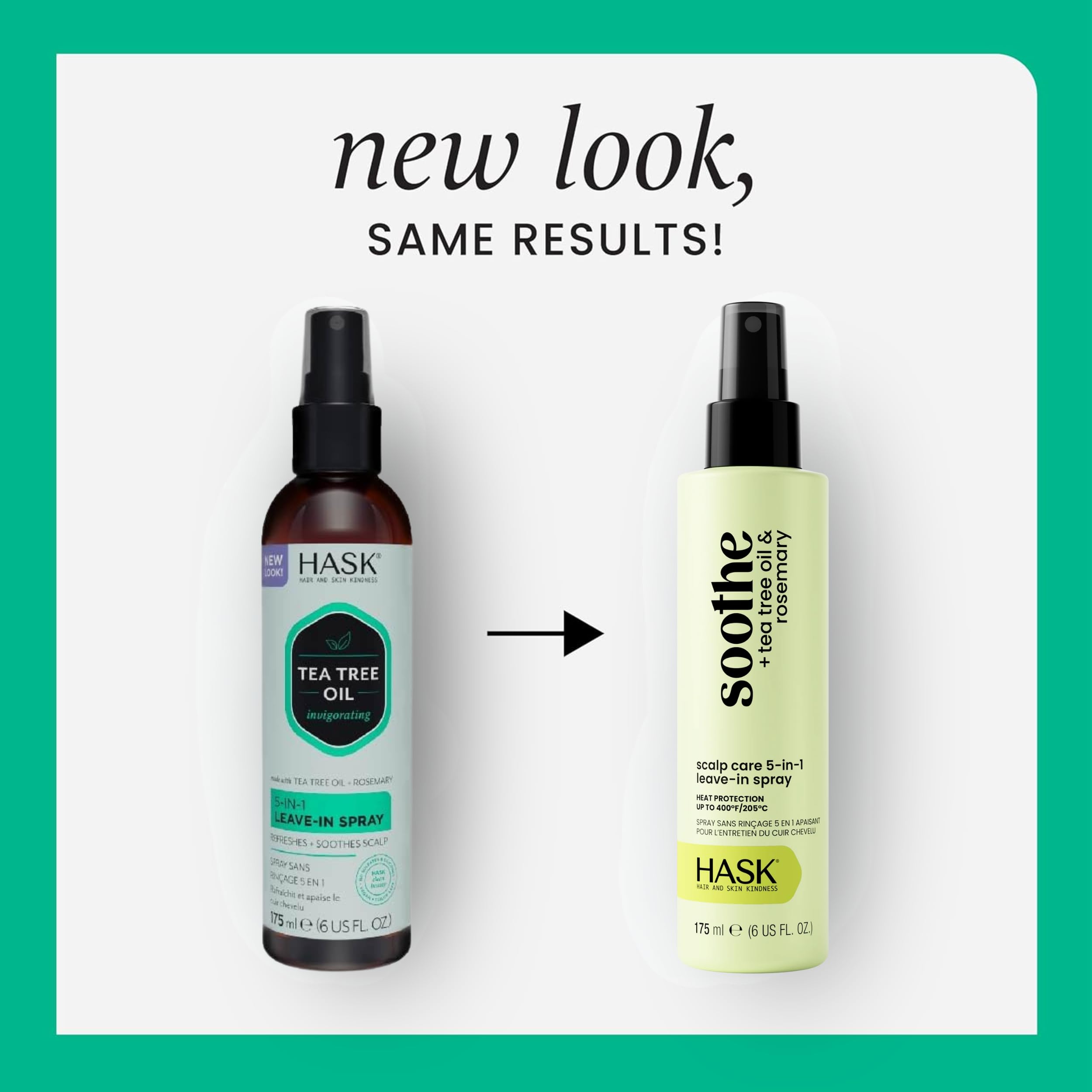 Boxed Tea Tree 2-pack of HASK sprays for easy storage.