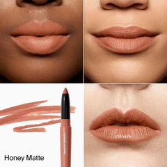 HAUS LABS Le Monster Lip Crayon application shot showing precise, buildable color.