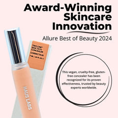 Haus Labs Triclone concealer texture close-up shows layering-friendly cream.