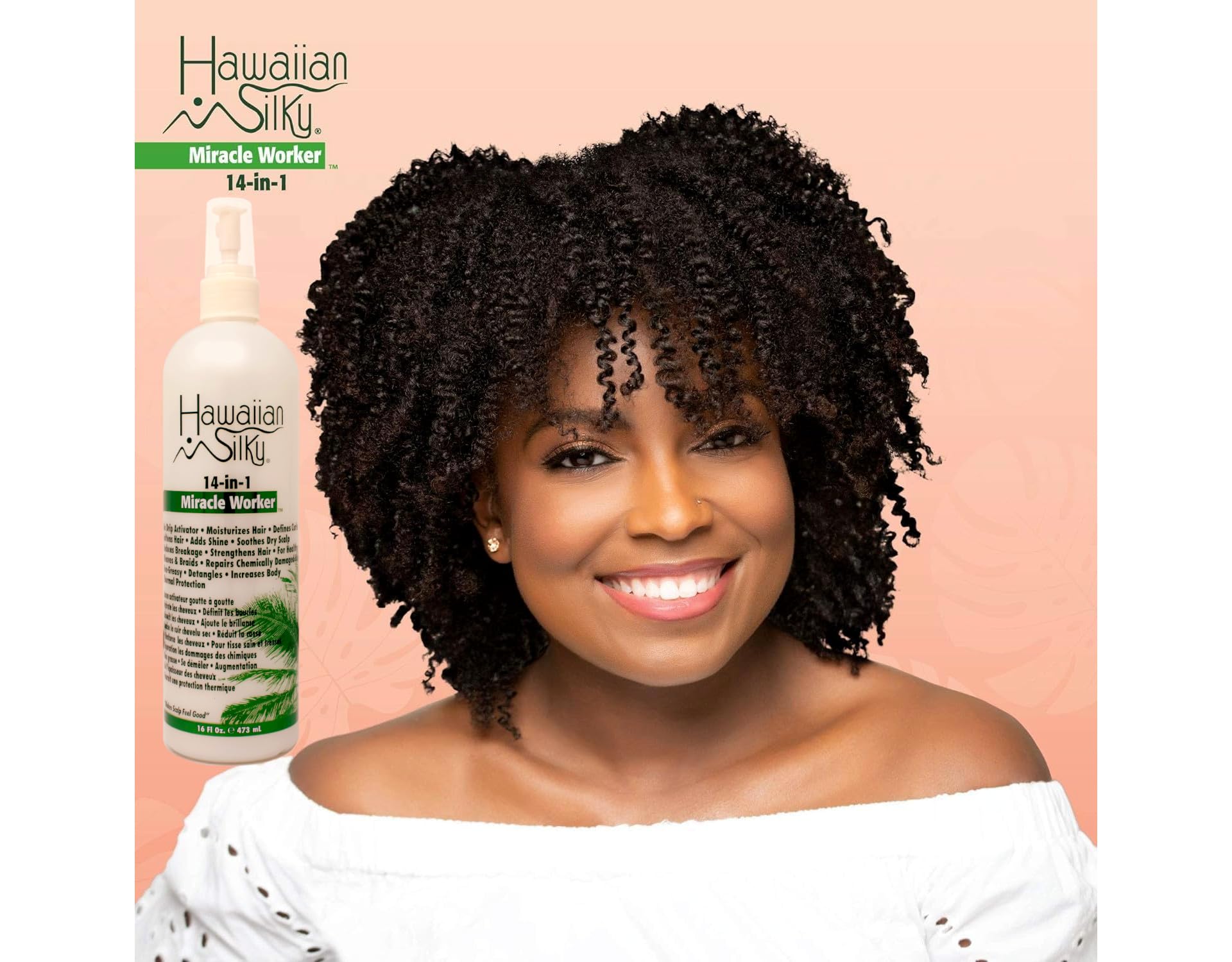 Hawaiian Silky activator spray bottle for versatile styling and protection