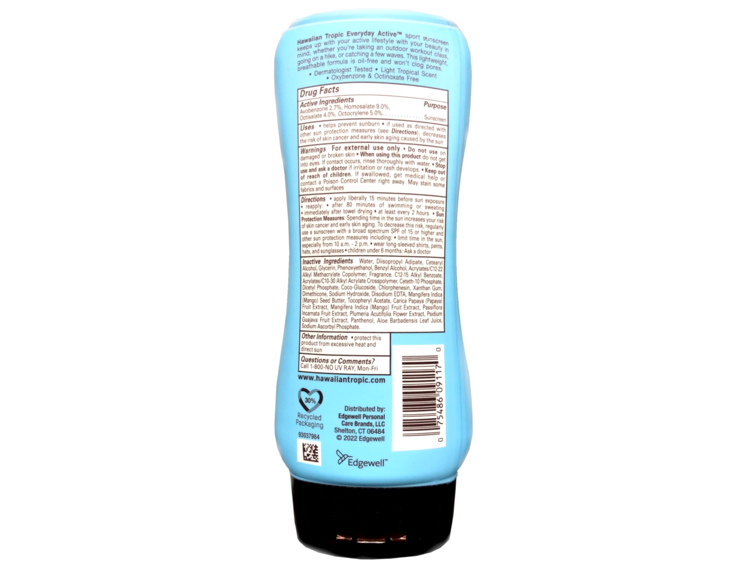 Close-up of texture on Hawaiian Tropic SPF 50 lotion for quick absorption.