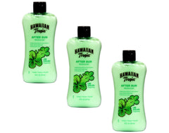 Display of 3 x 16 oz Hawaiian Tropic packs for convenient sun care.