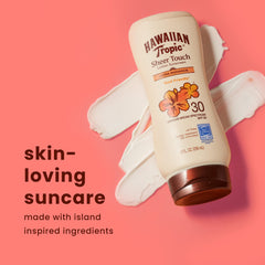 Hawaiian Tropic silk hydration after sun lotion bottle ready to hydrate skin after sun exposure